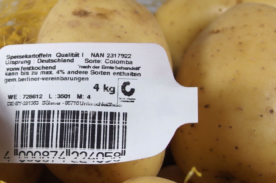 Ein Blick aufs Kleingedruckt kann helfen, behandelte Kartoffeln zu identifizieren.