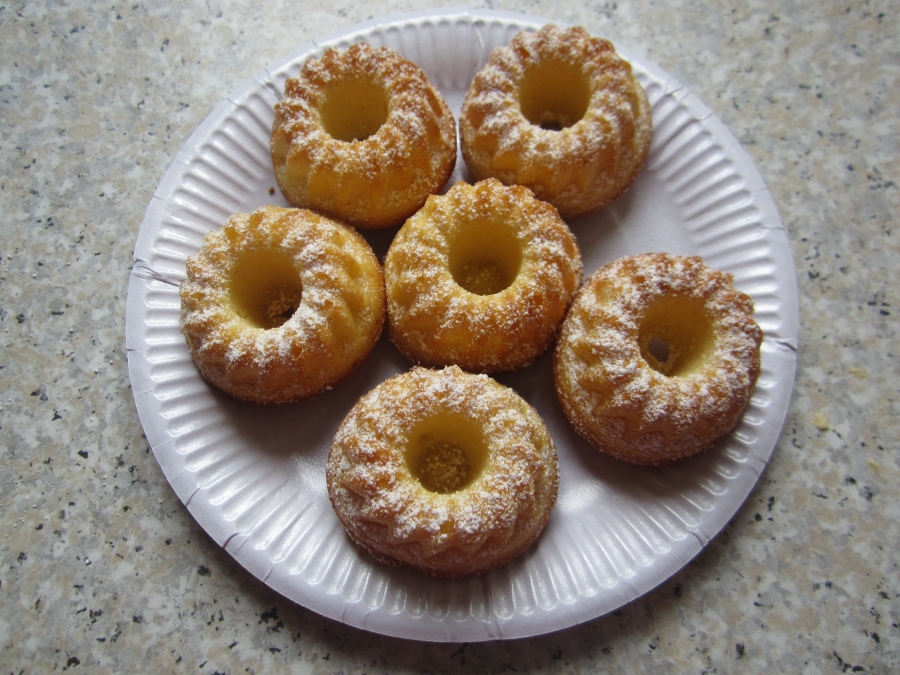 Kleine Marmorkuchen, bzw. Marmor-Kuchen-Muffins in groß.