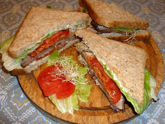 Bratenrest als leckere Sandwichfüllung