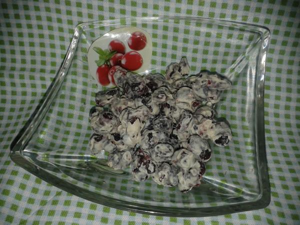 Cranberries mit weißer Schokolade