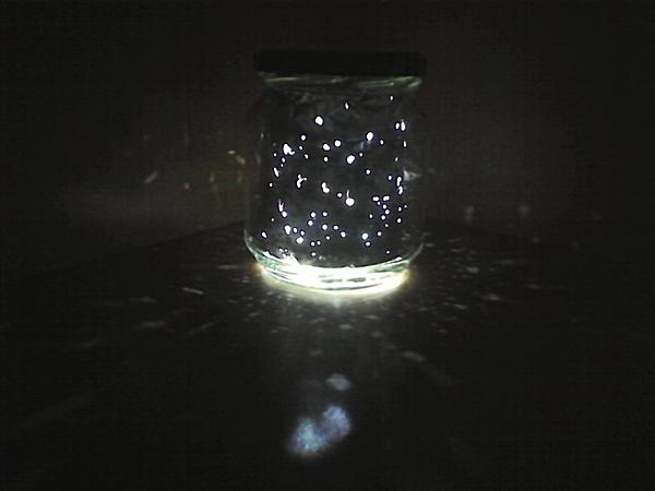 Sternenbild-Licht im Schraubglas