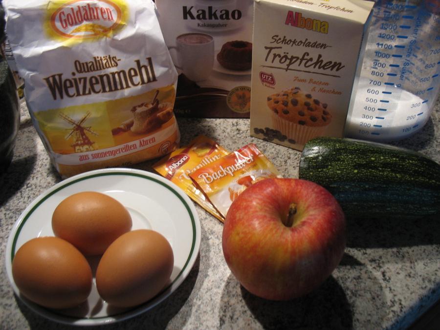 Schoko-Zucchini-Apfel Muffins 5