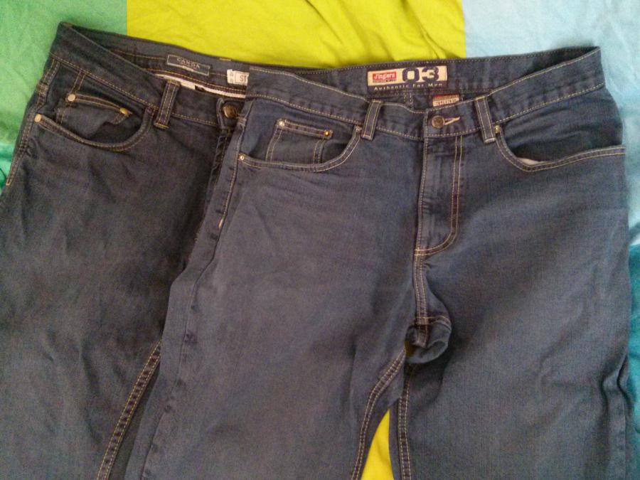 Ausgeblichene Jeans färben 3