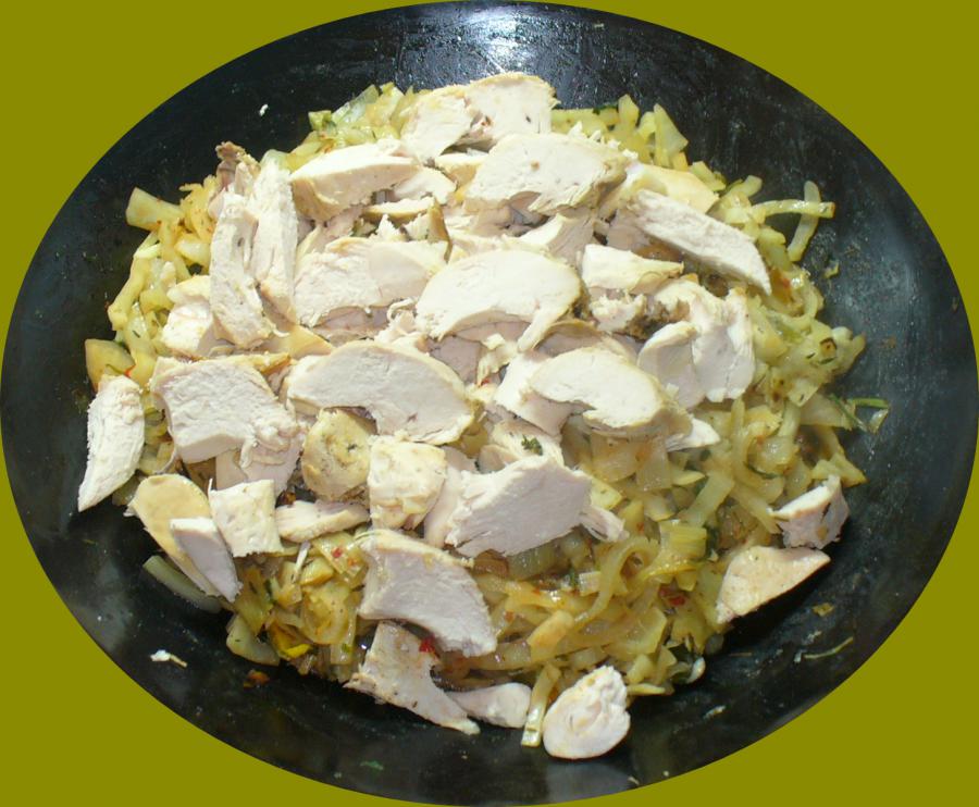 Weißkohl-Hähnchenbrust mit Kimchi nach europäischer Art 5