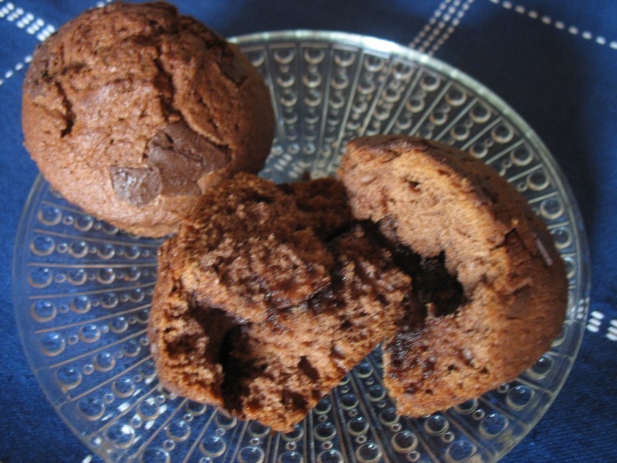 Nugat-Füllung im Schoko-Muffin