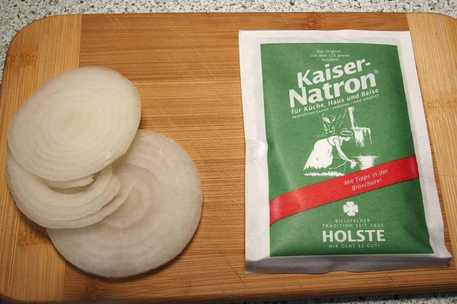 Speisenatron gegen Zwiebel- und Fischgeruch - besonders gut geeignet bei Holzgeschirr.
