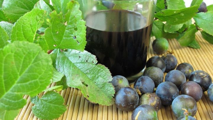 Selbstgemachter Schlehensaft ist sehr gesund.