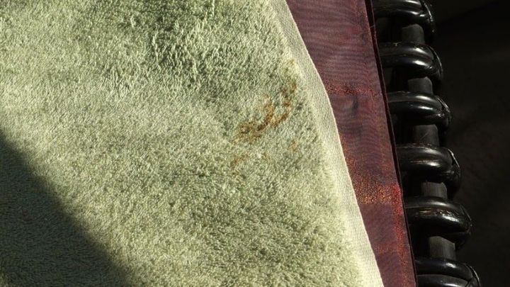 Das Kleidungsstück ganz normal waschen und dann die Stelle mit dem Fleck der prallen Sonne aussetzen und vollkommen trocknen lassen. Der Fleck wird richtig weg"gesonnt".