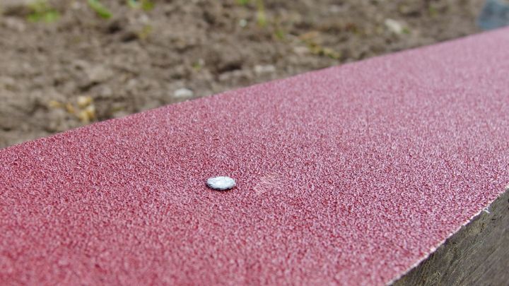 Da geht keine Schnecke mehr drüber: Einfach ein grobkörniges Sandpapier - Körnung 40-60 - auf den Rand des Beetes legen.