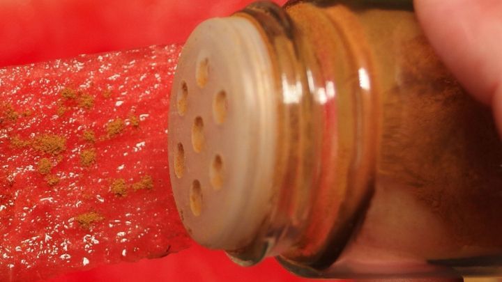 Wassermelone mit etwas Zimt gewürzt harmoniert hervorragend.