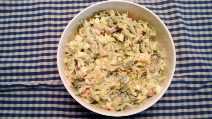 Lauchsalat mit Schinken - Rezept | Frag Mutti