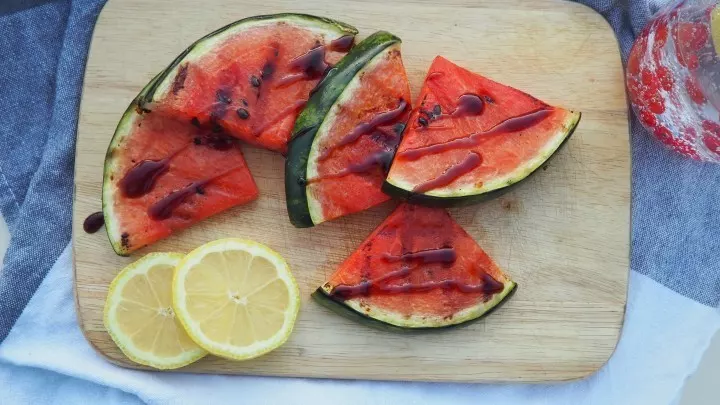 Gegrillte Wassermelone mit Creme Balsamico