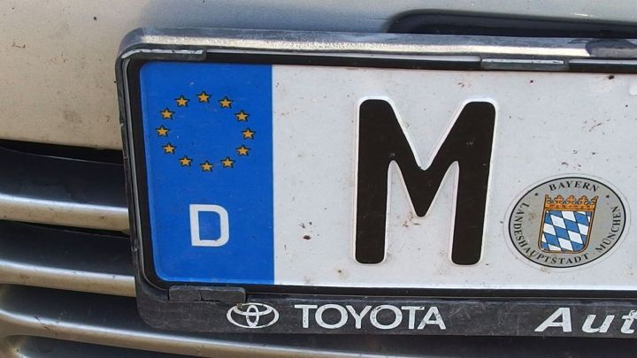Fliegendreck von Nummernschildern entfernen mit Rasierschaum.