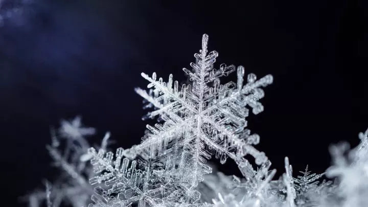 Sind Schneeflocken nicht wunderschön? Sie bestehen aus ganz vielen einzelnen Eiskristallen.