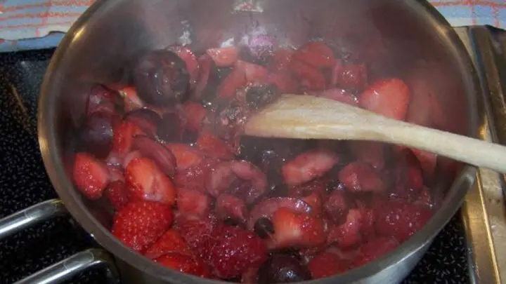 Für die Beeren-Soße braucht man entweder frische Früchte oder es geht auch Tiefkühlkost. 