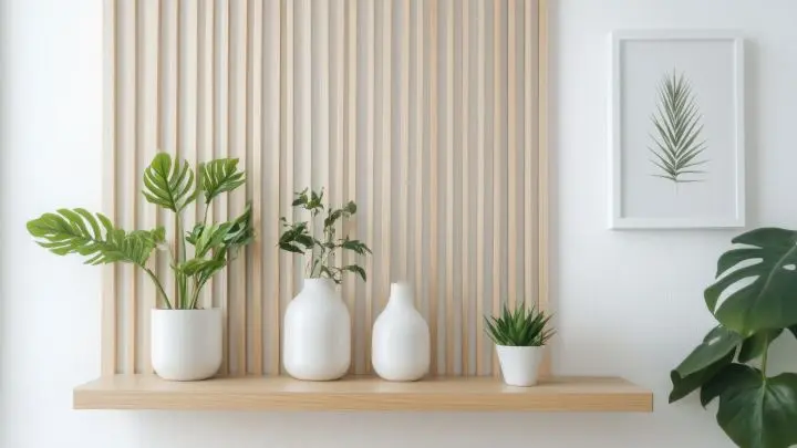 Mit Schweberegalen schaffst du stilvoll Stauraum und bringst Pflanzen, Deko und Co. platzsparend in deiner kleinen Wohnung unter.