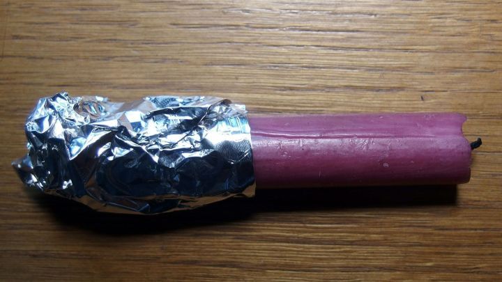 alufolie kerzenhalter