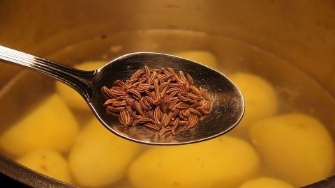 Salzkartoffeln mit etwas Kümmel kochen: schmeckt lecker und Kartoffeln bleiben länger frisch.