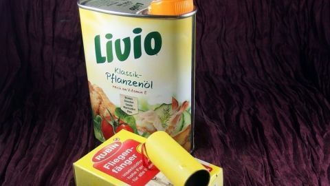 Solltet ihr mal in einen Fliegenfänger reinlaufen und euch mit euren Haaren verfangen, müsst ihr zum Entfernen Speiseöl benutzten.