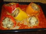 Gef&uuml;llte Paprika mit Tomatenso&szlig;e