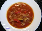 Reitersuppe mit Hackfleisch und Ochsenschwanzsuppe