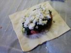 Gef&uuml;llte Bl&auml;tterteigtaschen mit Hack-Spinat-<strong>Feta</strong>
