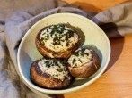 Gefüllte große Champignonköpfe, vegetarisch und lecker