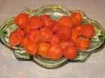 Schale voll Lampionblumen - schöne orangerote Tischdekoration