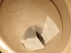 Wasser sparen am WC - Klopapierblatt einlegen