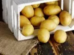 Kartoffeln halten länger: kleine Kartoffelkiste aus Holz