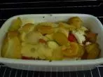 Überbackener Kartoffelauflauf aus Kartoffelresten