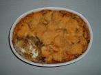 Kartoffelauflauf mit Bratwurst und Porree