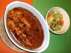 Schweinefilet in Meerettich-Soja-Sahne-Sauce mit Wirsinggemüse
