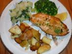 Gebratenes Fischfilet mit Petersilienbutter