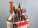 Großes Nutella Glas als Stifteglas