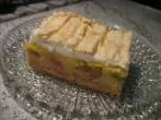 Rhabarber-Blechkuchen mit Guss und Baiser