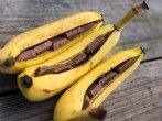 Gebackene <strong>Banane</strong> mit Schokoladenst&uuml;ckchen