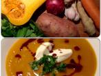 Kürbiscremesuppe mit Süßkartoffeln