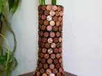 Vase mit 1-Cent-Münzen verschönern
