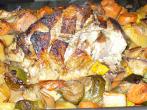 Putenschenkel mit <strong>Gem&uuml;se</strong> und Kartoffeln aus dem Backofen