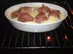Kartoffeln im Baconmantel mit Zitronen-Sahne-Soße