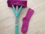 Laminatboden mit Kuschelsocken wischen