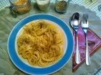 Spaghetti mit Olivenöl-Knoblauchsoße