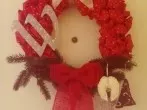 Weihnachtlichen Türkranz mit Endlos-Schrägband herstellen