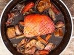 Geschmorter Schweinebauch in Chilisauce