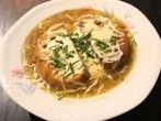 Franz&ouml;sische <strong>Zwiebelsuppe</strong> mit R&ouml;stbaguette Einlage, gratiniert