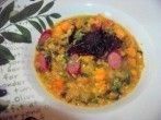 Süßkartoffeleintopf mit Balsamicozwiebel-Topping