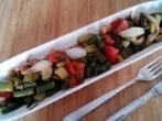Lauwarmer Spargel-Rhabarber-Salat
