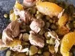 Sommer-Hähnchen-Salat mit Erbsen und Mandarinen