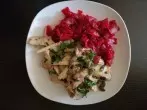 Kräuterseitlinge alla Toscana mit Rote-Rüben-Salat